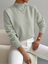 Oriel women's mock-neck relaxed-fit sweater