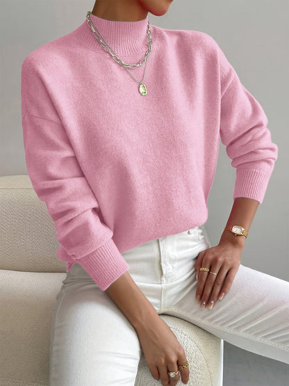 Oriel women's mock-neck relaxed-fit sweater