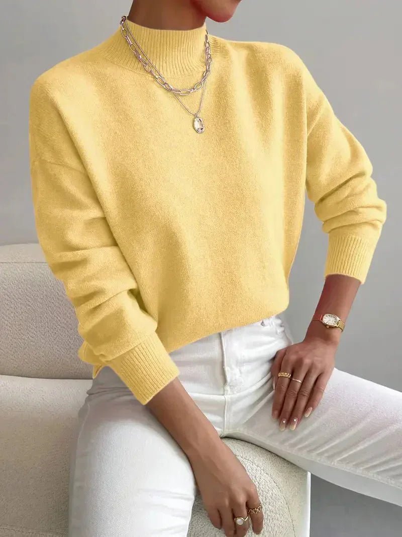 Oriel women's mock-neck relaxed-fit sweater