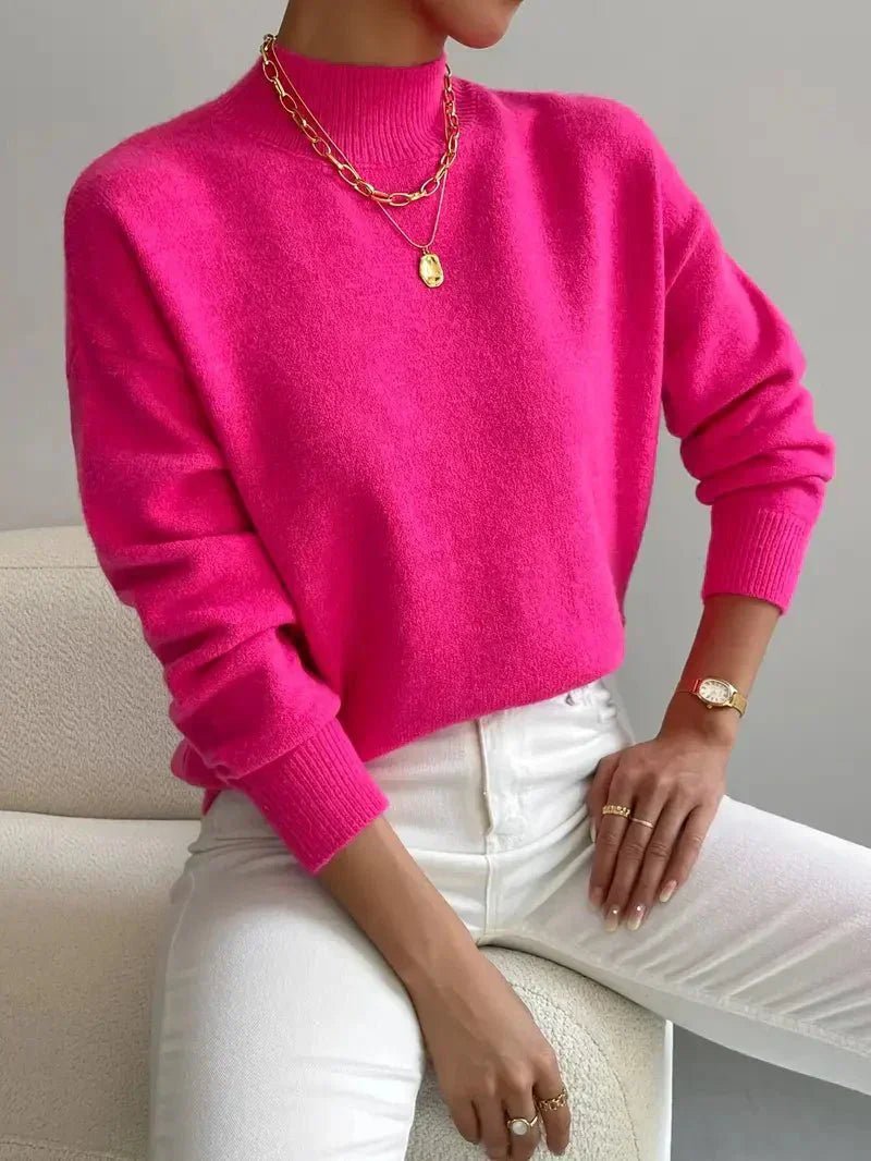 Oriel women's mock-neck relaxed-fit sweater
