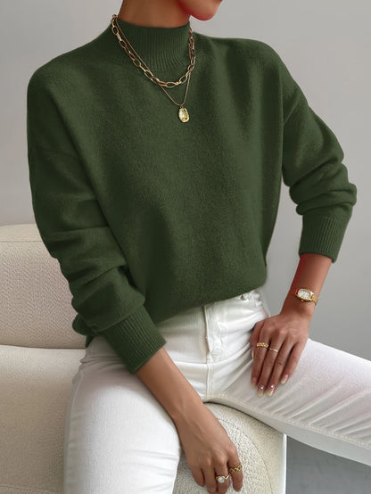 Oriel women's mock-neck relaxed-fit sweater