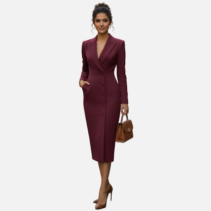 Blazer midi dress in white colourway