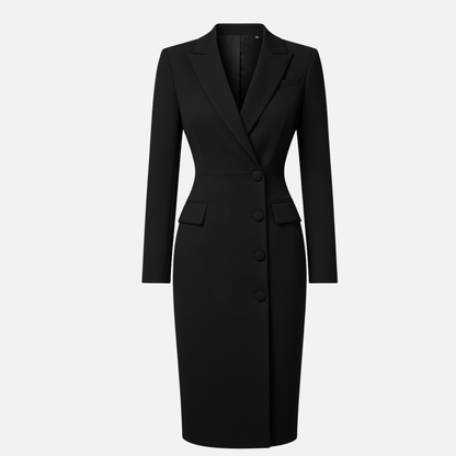 Blazer bodycon dress showing button front