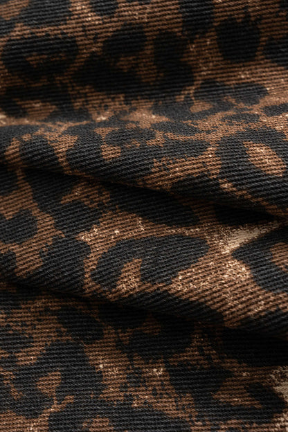 Monique leopard print mini skirt styled view