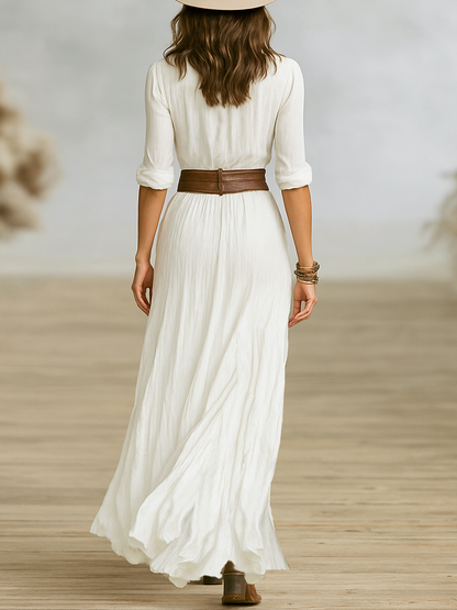 Maxi sundress with relaxed silhouette