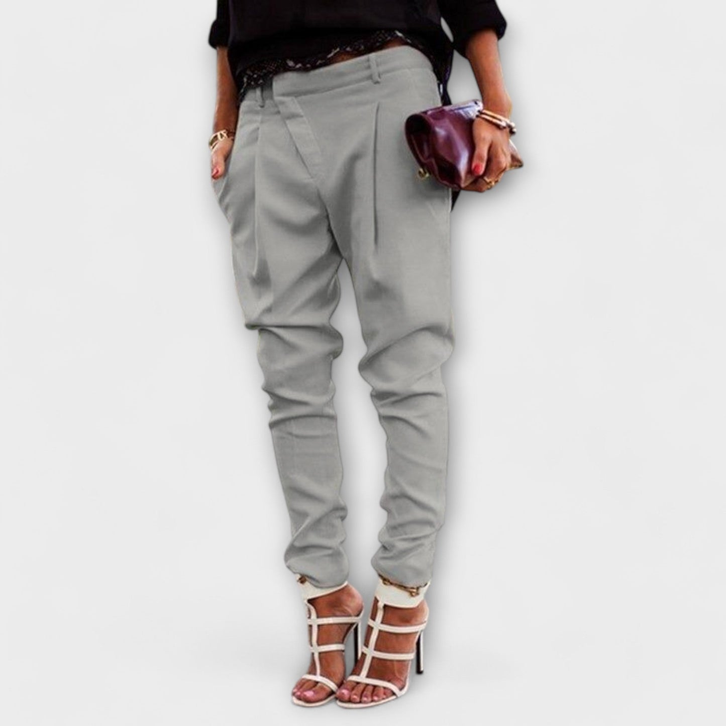 Vionnet women's elastic-waist tailored trousers