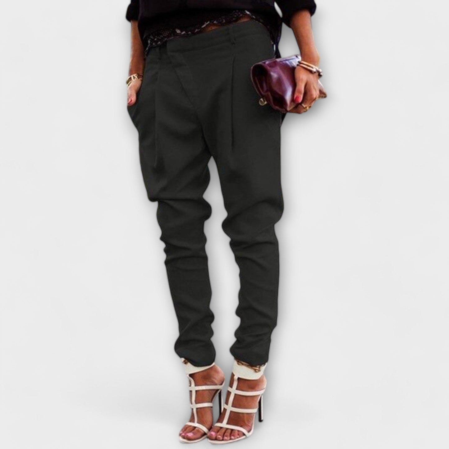 Vionnet women's elastic-waist tailored trousers