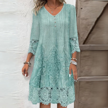 Embria | Embroidered Floral Midi Dress