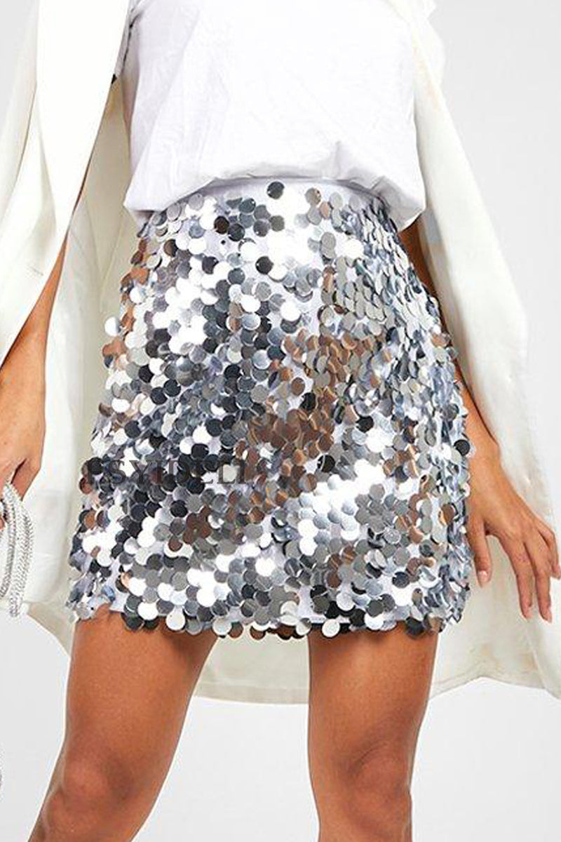 Brooke | Sequin Midi Skirt Glitter Skirt