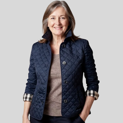 Wrenna quilted lapel-collar jacket for women