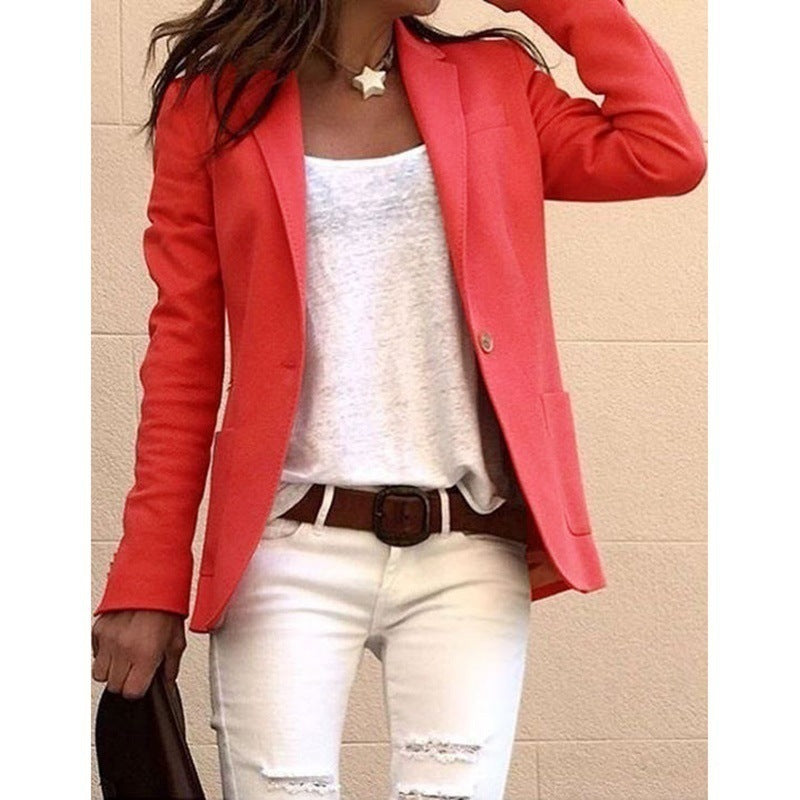 Sabelline women's notch-lapel one-button blazer