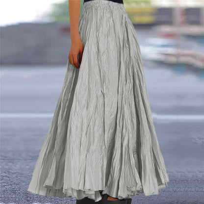Maxi skirt showing crinkle pleated texture