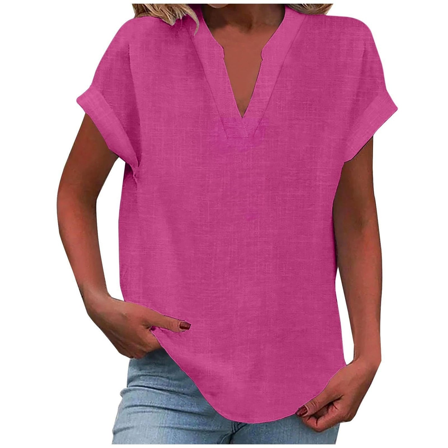 Rachel | Relaxed Notch Neck Blouse