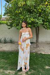 Eloria | Floral Halter Maxi Dress