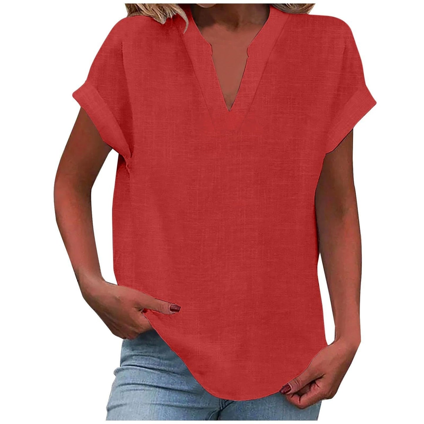 Rachel | Relaxed Notch Neck Blouse