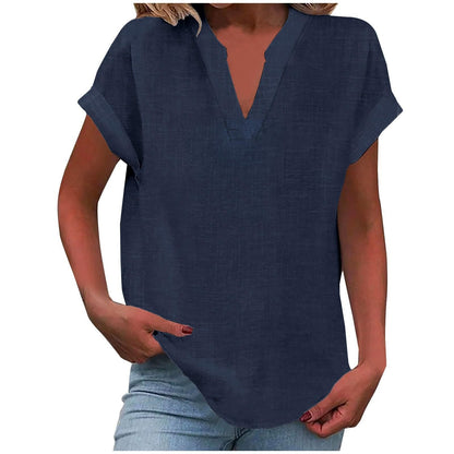 Rachel | Relaxed Notch Neck Blouse