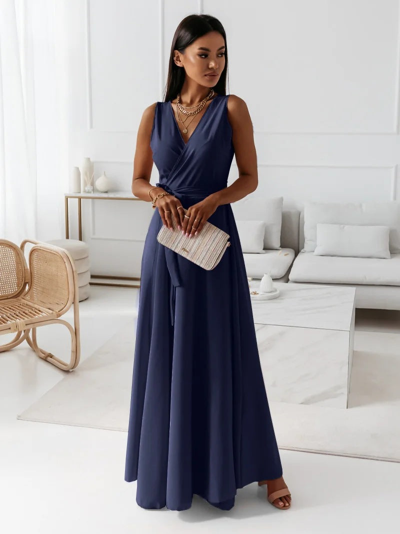 Margaret | Wrap Wedding Guest Maxi Dress