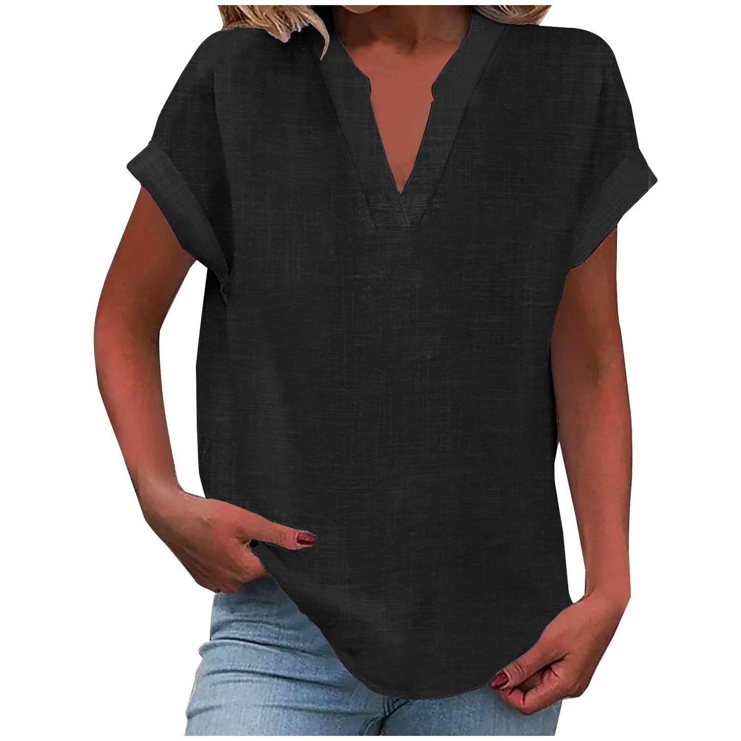 Rachel | Relaxed Notch Neck Blouse