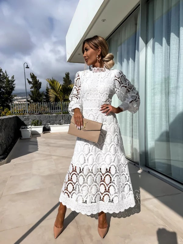 Isadora | Lace Bodycon Midi Dress