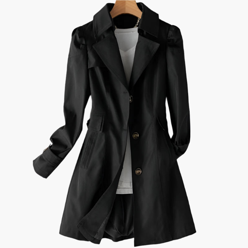 Classic tailored trench coat, detail view