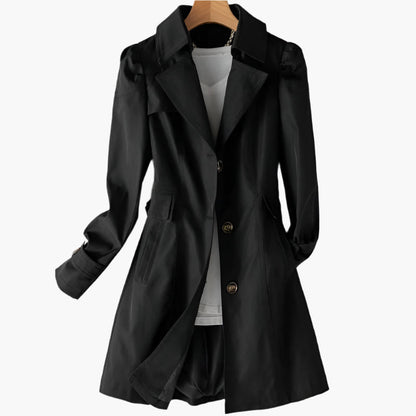 Classic tailored trench coat, detail view