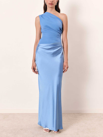 Ondine | One Shoulder Pleated Maxi Dress