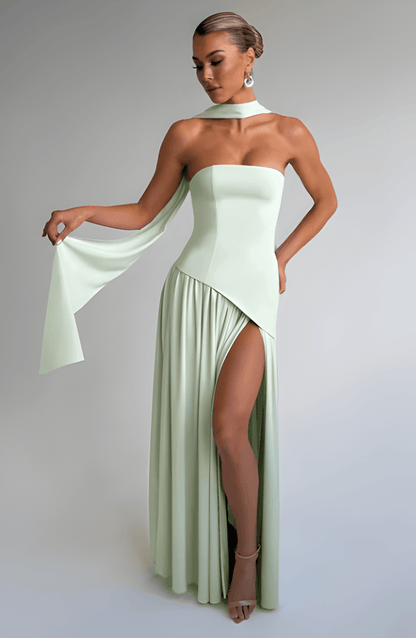 Avelorae | Strapless Slit Maxi Occasion Dress