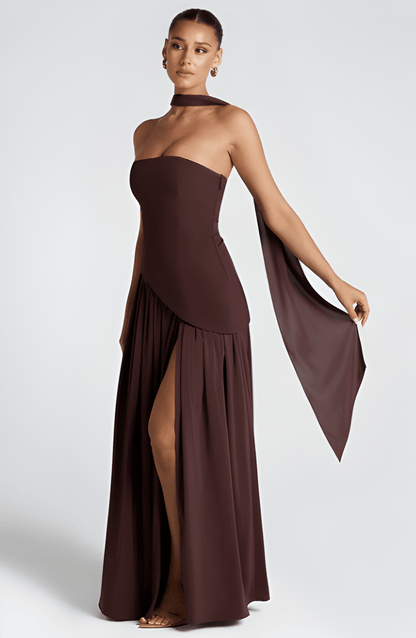 Avelorae | Strapless Slit Maxi Occasion Dress
