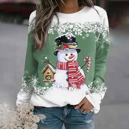 Ebba snowman Christmas sweater for women