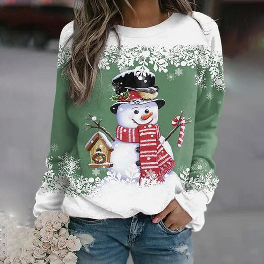 Ebba snowman Christmas sweater for women