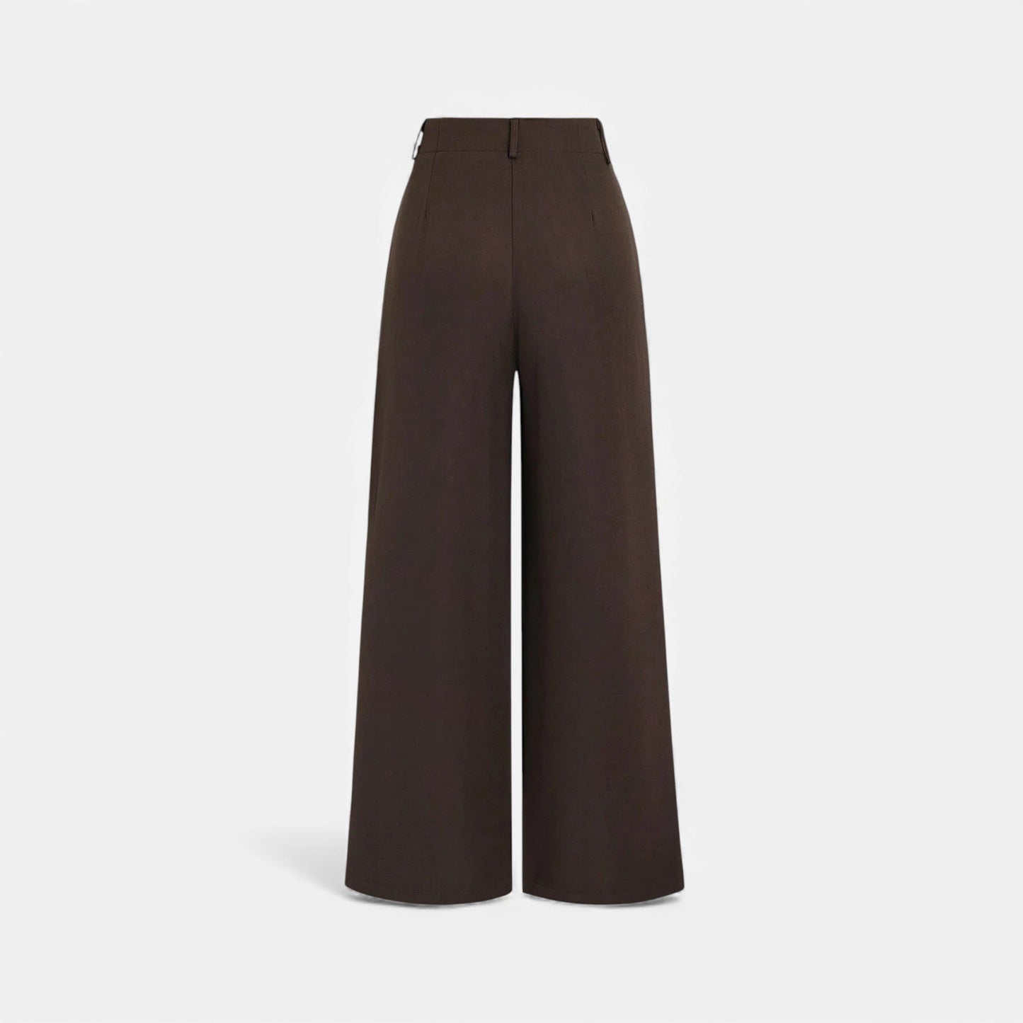 High-waist jacquard trousers, side view