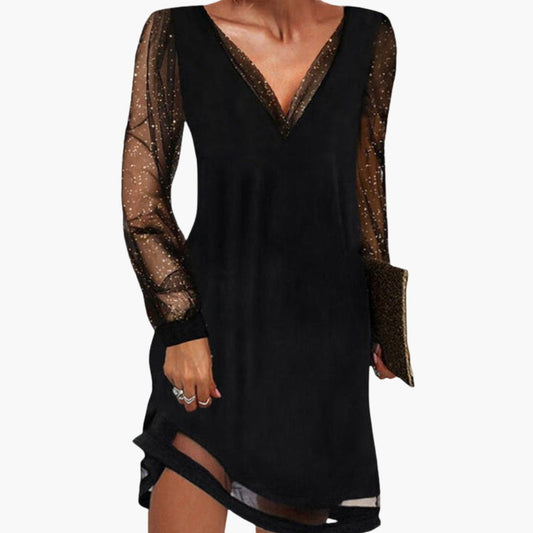 Selina | Sequin Sleeve Cocktail Dress