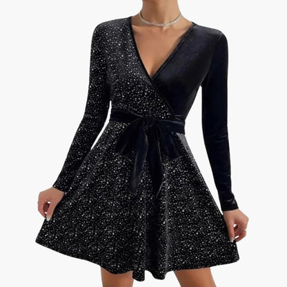 Vivara | V-Neck Cross-Front Cocktail Dress