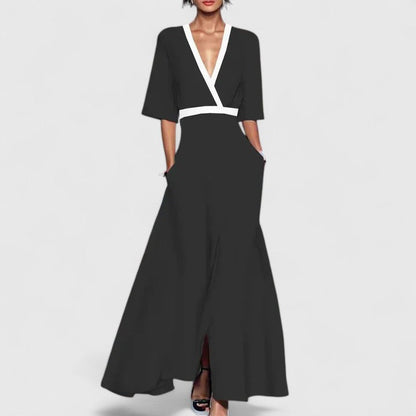 Viviette | Short Sleeve Maxi Dress