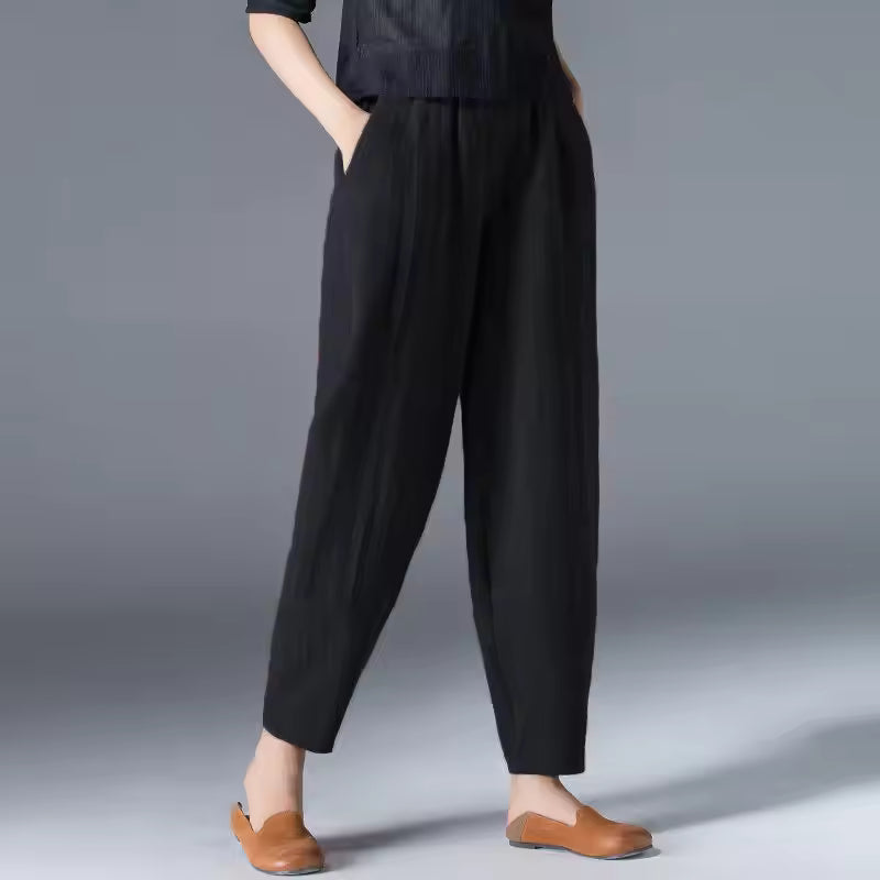 Bethany | Relaxed Flowy Tapered Ankle Pants