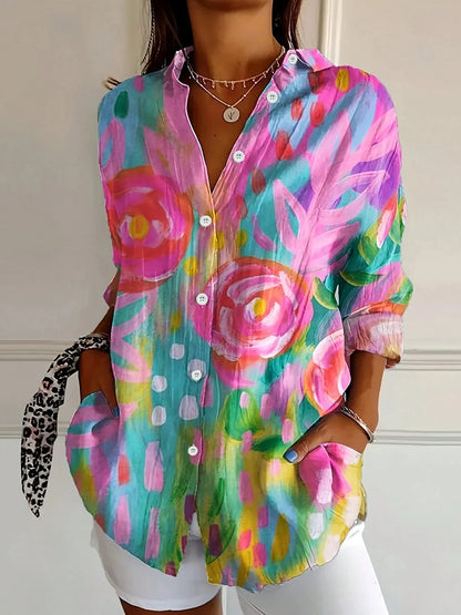 Samantha | Flowy Printed Casual Blouse