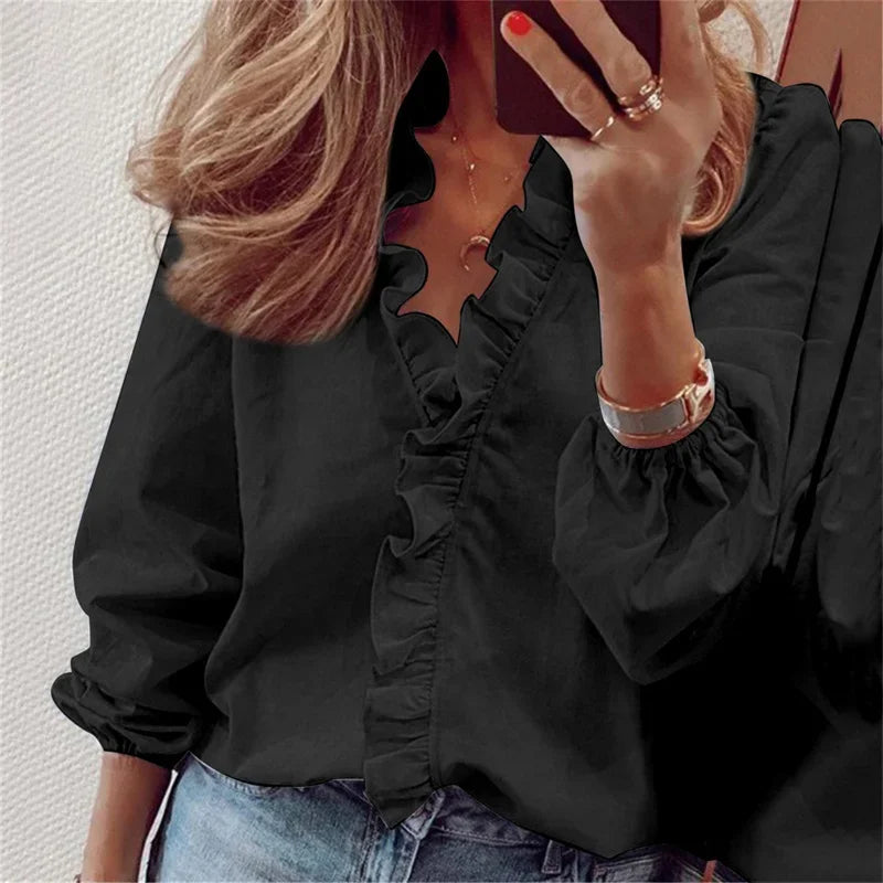 Monica | Feminine Ruffle Blouse