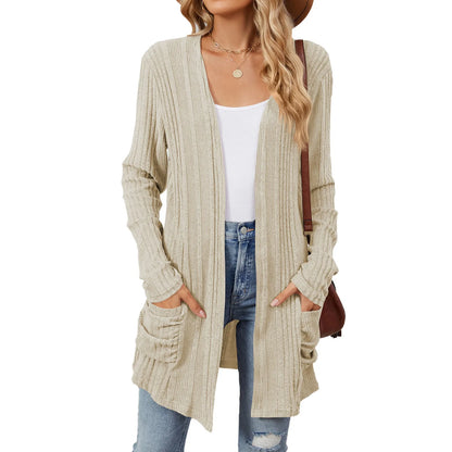 Ottaline | Longline Ribbed Open Cardigan