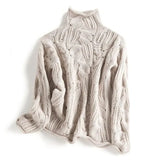 Rosewynn cable-knit high-neck sweater for women