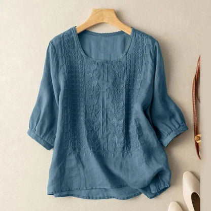 Sophia | Relaxed Embroidered Blouse