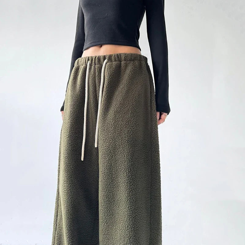 Fennora | Wide-Leg Fleece Pants