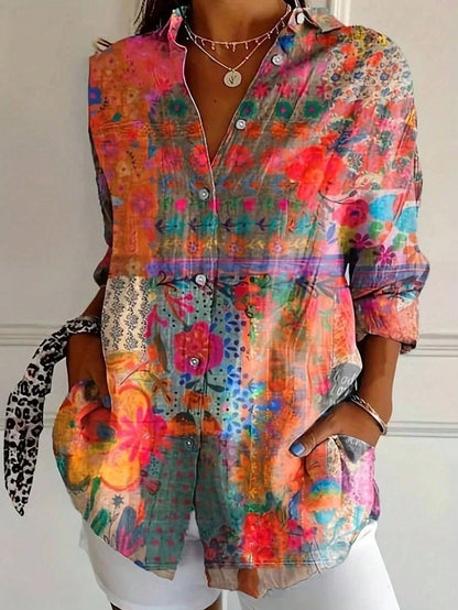 Samantha | Flowy Printed Casual Blouse