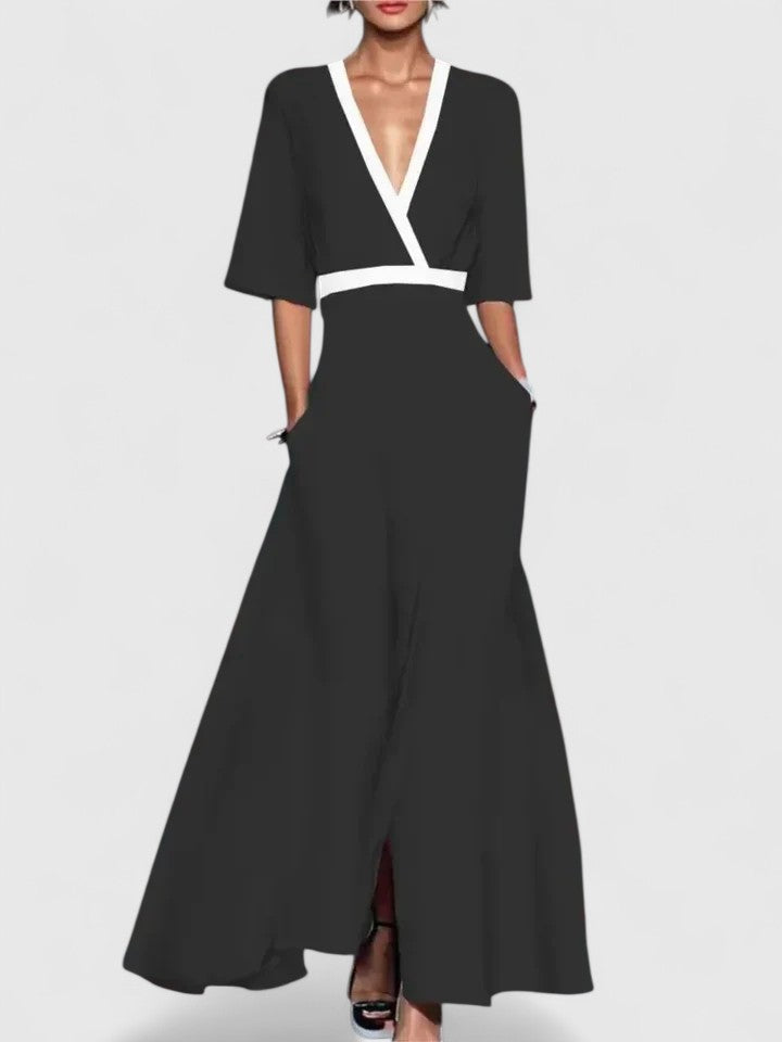 Viviette | Short Sleeve Maxi Dress