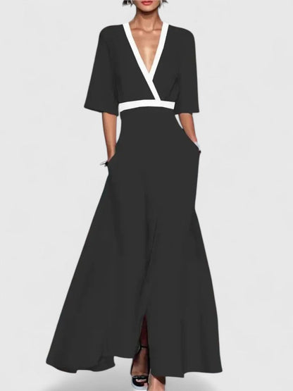 Viviette | Short Sleeve Maxi Dress