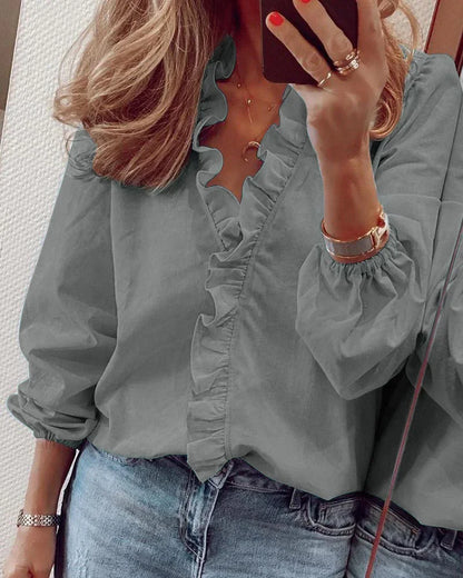 Monica | Feminine Ruffle Blouse