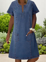 Erin | Soft Denim Mini Dress