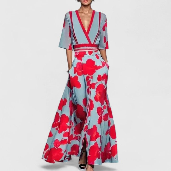 Viviette | Short Sleeve Maxi Dress