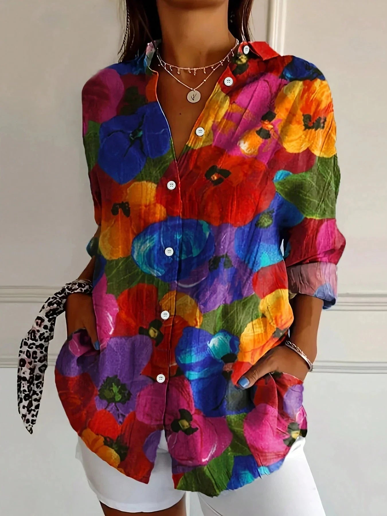 Samantha | Flowy Printed Casual Blouse