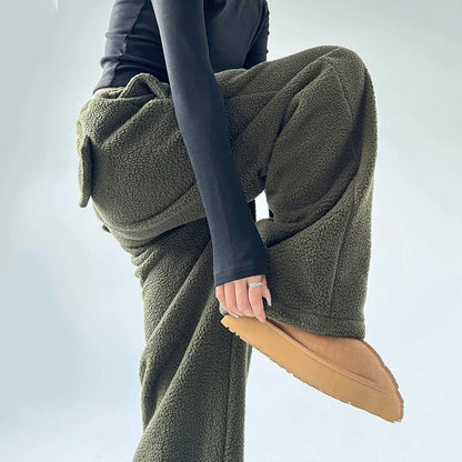 Fennora | Wide-Leg Fleece Pants