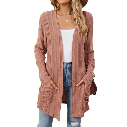 Ottaline | Longline Ribbed Open Cardigan